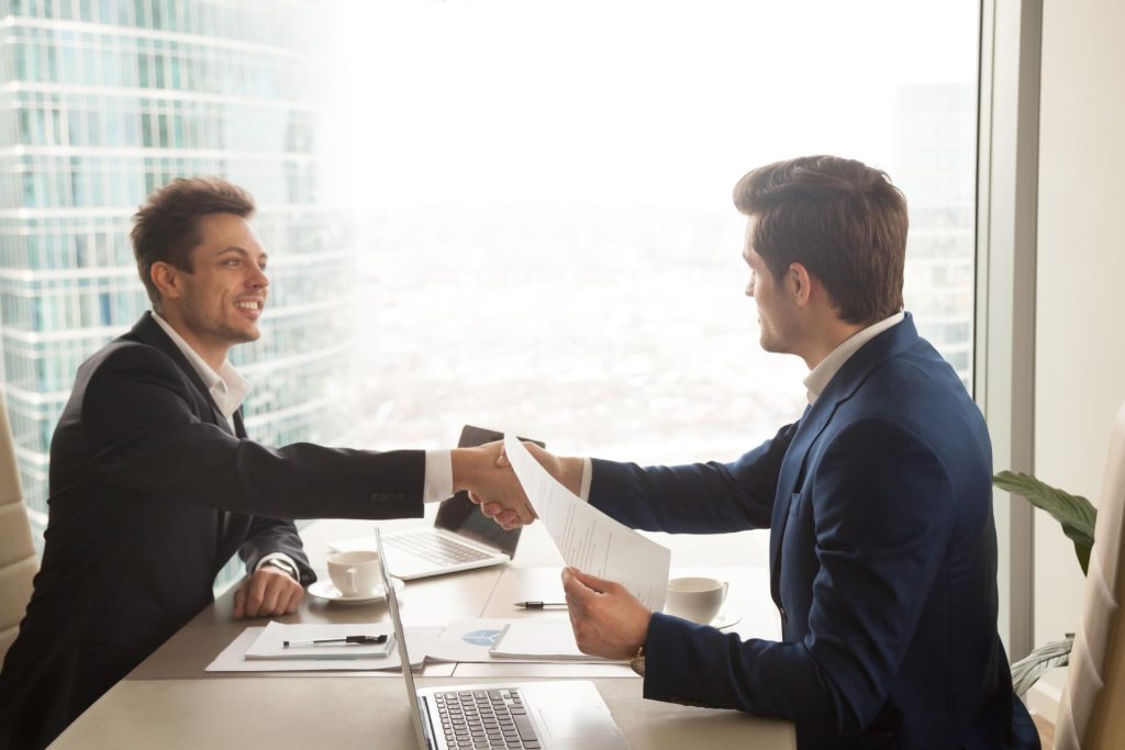 Business meeting zwischen zwei Personen